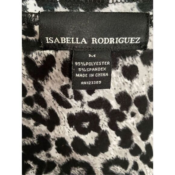 Isabella Rodriguez women’s animal print Flowy 2 front pocket tunic S/medium - Picture 4 of 4
